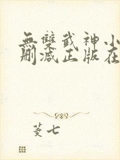 无双武神小说无删减正版在线阅读