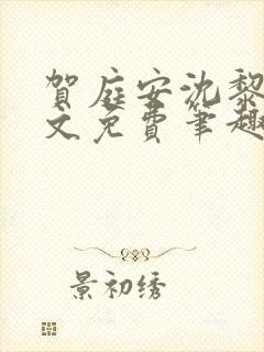 贺庭安沈黎初全文免费笔趣阁