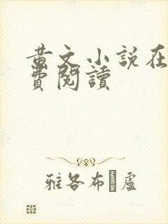 黄文小说在线免费阅读