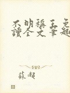 不明称王免费阅读全文笔趣阁封面