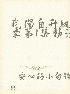 我独自升级第一季第1集动漫