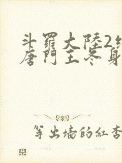 斗罗大陆2绝世唐门王冬身份曝光封面