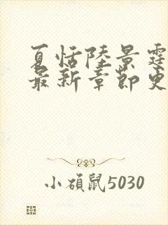 夏恬陆景霆小说最新章节更新时间