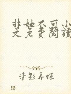 非她不可小说全文免费阅读无弹窗