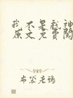 我不是戏神小说原文免费阅读