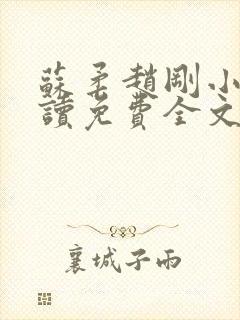 苏柔赵刚小说阅读免费全文