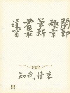 道君笔趣阁无弹窗最新章节