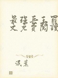 最强兵王罗铮全文免费阅读笔趣阁封面