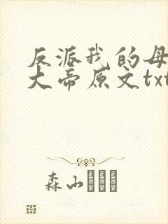 反派我的母亲是大帝原文txt
