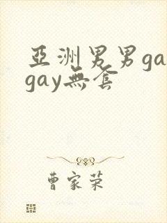 亚洲男男gaygay无套封面