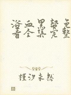 浴血黑帮免费观看全集完整版