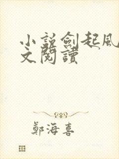 小说剑起风云全文阅读