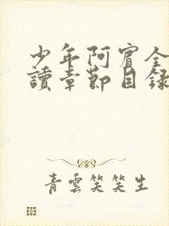 少年阿宾全文阅读章节目录