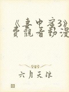 《妻中蜜3》免费观看动漫