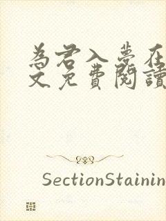 为君入梦在线全文免费阅读笔趣阁封面