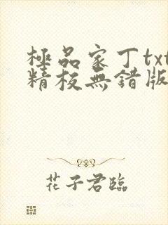 极品家丁txt精校无错版封面
