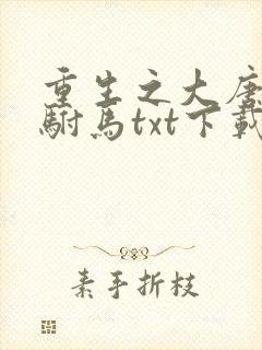 重生之大唐最强驸马txt下载