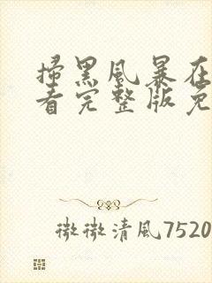 扫黑风暴在线观看完整版免费观看封面