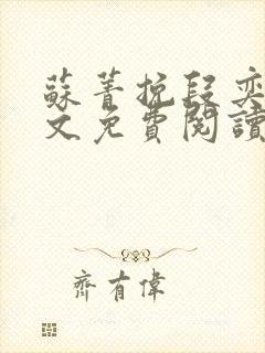 苏菁挽段奕洲全文免费阅读笔趣阁