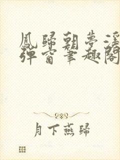 凤归朝梦溪石无弹窗笔趣阁