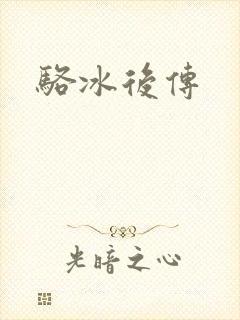 骆冰后传封面