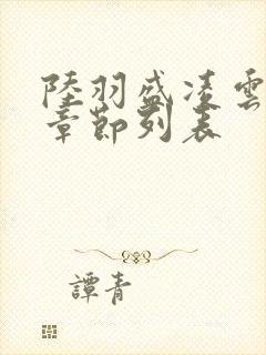 陆羽盛凌云最新章节列表