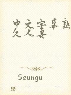 中文字幕熟妇久久人妻