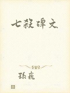 七杀碑文封面