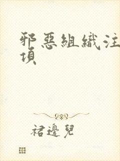 邪恶组织注意事项