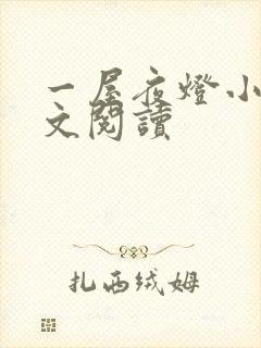 一屋夜灯小说全文阅读