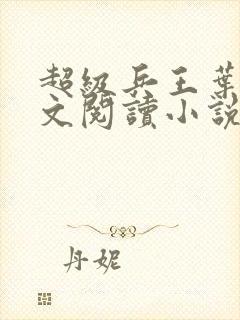 超级兵王叶谦全文阅读小说