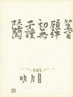 陆子初顾笙免费阅读无弹窗笔趣阁