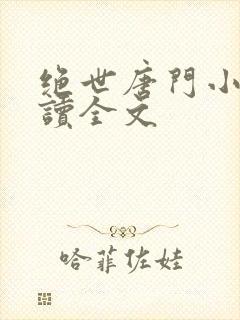 绝世唐门小说阅读全文封面