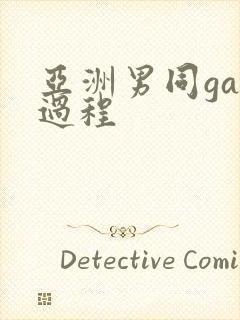 亚洲男同gay过程