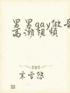 男男gay做受高潮视频