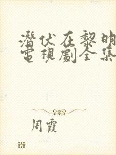 潜伏在黎明之前电视剧全集免费观看