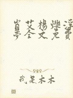 肖艾杨烁浮华逝梦全文免费阅读笔趣阁