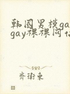 韩国男模gaygay裸裸网站封面