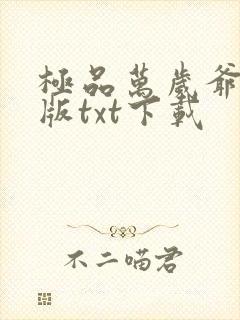 极品万岁爷完整版txt下载