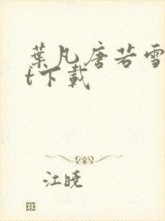 叶凡唐若雪txt下载