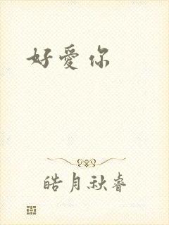 好爱你封面