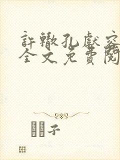 许辙孔献容小说全文免费阅读笔趣阁