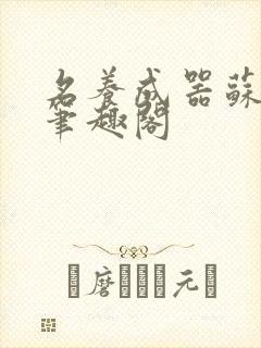 名养成器苏沫沫笔趣阁封面