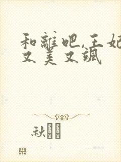 和离吧,王妃她又美又飒封面
