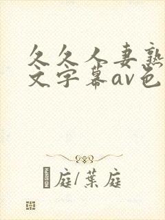 久久人妻熟女中文字幕av色