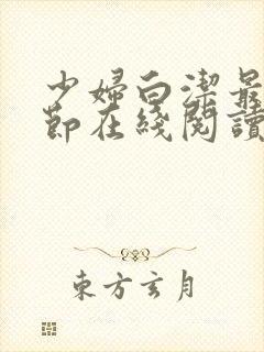 少妇白洁最新章节在线阅读