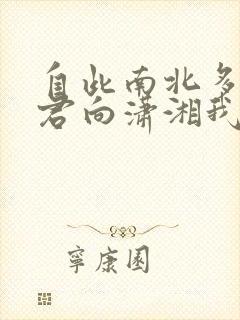 自此南北多歧路君向潇湘我向秦封面