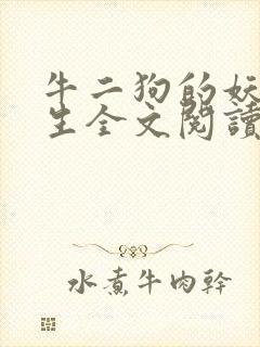 牛二狗的妖孽人生全文阅读封面