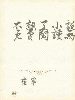 不想了小说全文免费阅读无弹窗