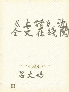 《上错》沈南初全文在线阅读笔趣阁封面